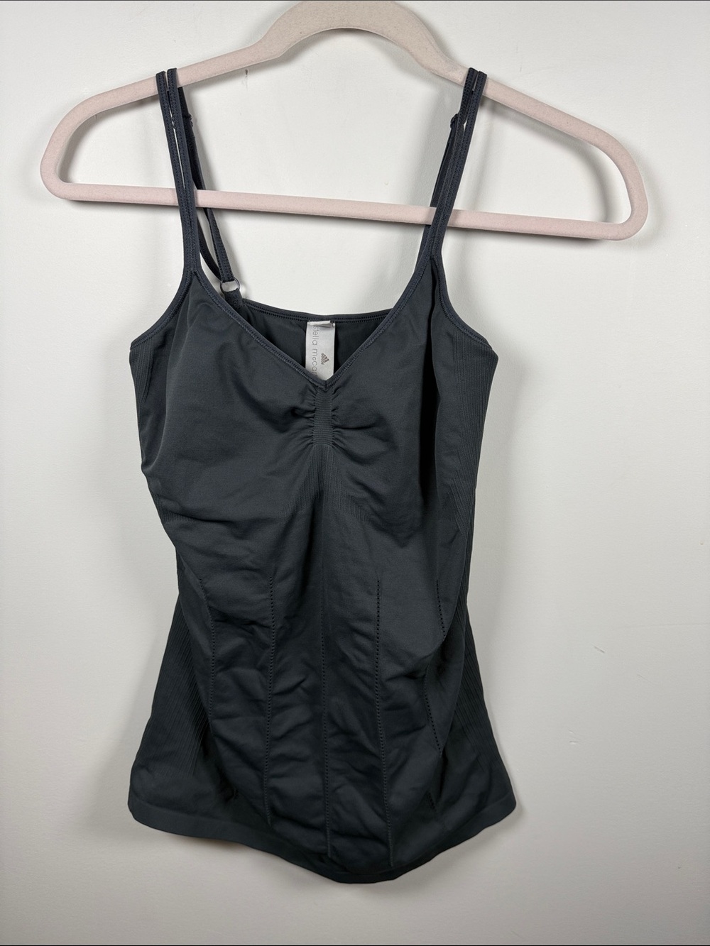 STELLA MCCARTNEY X ADIDAS | Charcoal Grey Ruched Seamless Camis Size 44 / Med?